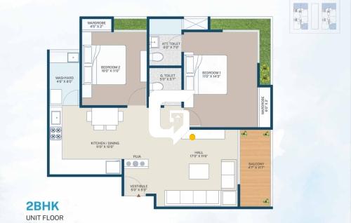 129_Harsiddh_Heartland_Floor_Plan_2_BHK