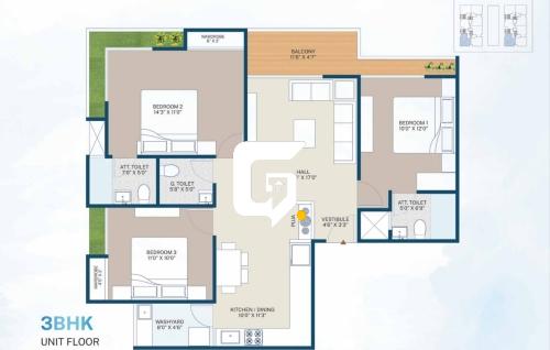 129_Harsiddh_Heartland_Floor_Plan_3_BHK