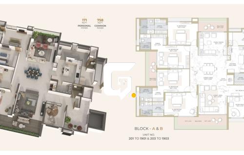 Kumbh Avyanna Flat layout